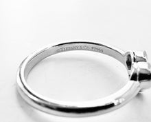 Cargar imagen en el visor de la galería, Authentic Tiffany & Co. Hearts Diamond Ring Platinum Three 3 Diamonds Heart .19 Carat Ring Size 5