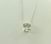 Carica l'immagine nel visualizzatore di Gallery, Authentic Tiffany & Co. Sparklers Prasiolite Necklace Gemstone Green Round Stone Sterling Silver Necklace