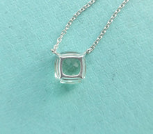 Carica l'immagine nel visualizzatore di Gallery, Authentic Tiffany & Co. Sparklers Prasiolite Necklace Gemstone Green Round Stone Sterling Silver Necklace