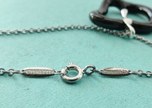 Carica l'immagine nel visualizzatore di Gallery, Authentic Tiffany & Co. Elsa Peretti Apple Necklace Black Jade Sterling Silver Large Pendant Charm Necklace