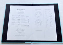 Carica l'immagine nel visualizzatore di Gallery, Authentic Tiffany & Co. Diamond Ring Platinum Solitaire Harmony .21 Carat Wedding Engagement Diamond Ring Size 4