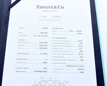 Load image into Gallery viewer, Authentic Tiffany & Co. Diamond Ring Platinum Solitaire Harmony .21 Carat Wedding Engagement Diamond Ring Size 4