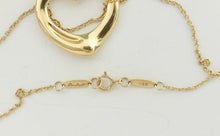 Load image into Gallery viewer, Authentic Tiffany & Co Elsa Peretti Open Heart Necklace 22mm Yellow Gold 18K Pendant Necklace