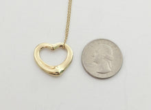 Load image into Gallery viewer, Authentic Tiffany & Co Elsa Peretti Open Heart Necklace 22mm Yellow Gold 18K Pendant Necklace