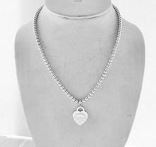 Carregar imagem no visualizador da galeria, Authentic Return to Tiffany Heart Bead Necklace Sterling Silver Tiffany & Co. Small Heart Tag 4mm Mini Ball Necklace 18 Inches