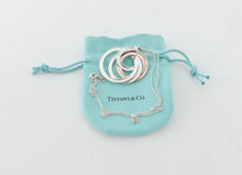 Load image into Gallery viewer, Authentic Tiffany & Co. 1837 Interlocking Circles Necklace Pendant Sterling Silver Rubedo Four Rings Necklace Size Large
