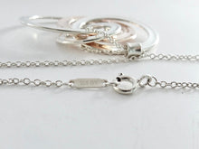 Load image into Gallery viewer, Authentic Tiffany & Co. 1837 Interlocking Circles Necklace Pendant Sterling Silver Rubedo Four Rings Necklace Size Large