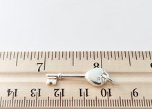 Cargar imagen en el visor de la galería, Authentic Tiffany & Co. Heart Key Diamond Sterling Silver Key Pendant Charm Necklace