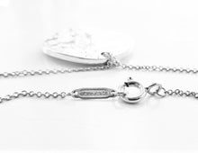 Cargar imagen en el visor de la galería, Authentic Tiffany & Co. Notes “Fifth Avenue” Necklace Round Sterling Address Silver Large Pendant Necklace