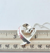 Carregar imagem no visualizador da galeria, Authentic Tiffany & Co. Paloma Picasso Loving Heart Love Necklace Sterling Silver Red Enamel Graffiti Large Pendant Necklace