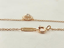 Carica l'immagine nel visualizzatore di Gallery, Authentic Tiffany & Co. Soleste Diamond Pendant Necklace Double Halo Round Cut Solitaire Diamonds Rose Gold Necklace