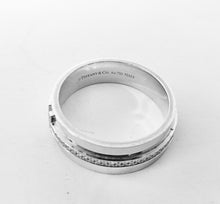 Load image into Gallery viewer, Authentic Tiffany T Wide Diamond Ring White Gold Round Diamonds Tiffany & Co. 18K Ring Size 9