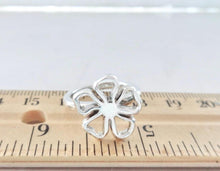 Load image into Gallery viewer, Authentic Tiffany & Co. Flower Ring Sterling Silver Open Stencil Hibiscus Flower Band Ring Size 6
