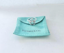 Load image into Gallery viewer, Authentic Tiffany & Co. Flower Ring Sterling Silver Open Stencil Hibiscus Flower Band Ring Size 6