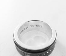 Load image into Gallery viewer, Authentic Tiffany & Co. 1837 Medium Ring Titanium Sterling Silver T Co Concave Band Ring Size 6.5