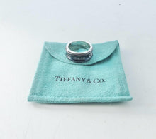 Load image into Gallery viewer, Authentic Tiffany & Co. 1837 Medium Ring Titanium Sterling Silver T Co Concave Band Ring Size 6.5