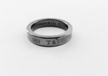 Load image into Gallery viewer, Authentic Tiffany & Co. 1837 Narrow Titanium Ring T Co Concave Thin Band Ring Size 5