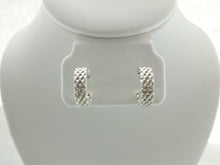 Load image into Gallery viewer, Authentic Tiffany & Co. Mesh Earrings Sterling Silver Somerset Small Hoop Pierced Earrings