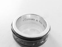 Load image into Gallery viewer, Authentic Tiffany & Co. 1837 Medium Ring Titanium Sterling Silver T Co Concave Band Ring Size 6.5