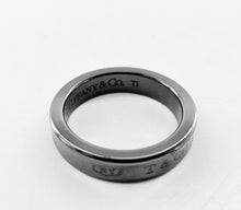 Load image into Gallery viewer, Authentic Tiffany & Co. 1837 Narrow Titanium Ring T Co Concave Thin Band Ring Size 5