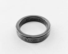 Load image into Gallery viewer, Authentic Tiffany & Co. 1837 Narrow Titanium Ring T Co Concave Thin Band Ring Size 5