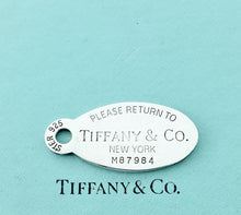 Carregar imagem no visualizador da galeria, Authentic Tiffany & Co. Return to Tiffany Dog Tag Necklace Sterling Silver Large Oval Pendant Necklace