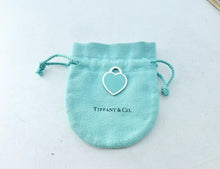 Carica l'immagine nel visualizzatore di Gallery, Authentic Tiffany & Co. Blue Enamel Heart Tag Charm Size Medium Sterling Silver Pendant Necklace
