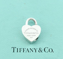 Carica l'immagine nel visualizzatore di Gallery, Authentic Tiffany & Co. Return to Tiffany Heart Lock Sterling Silver Padlock (opens and closes) Pendrant Necklace