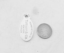 Carregar imagem no visualizador da galeria, Authentic Tiffany & Co. Return to Tiffany Dog Tag Necklace Sterling Silver Large Oval Pendant Necklace