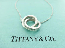 Load image into Gallery viewer, Authentic Tiffany and Co. 1837 Interlocking Circles Pendant Sterling Silver Necklace Small