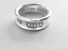 Load image into Gallery viewer, Authentic Tiffany & Co. 1837 Ring T Co 925 Concave Sterling Silver Medium Concave Band Ring Size 5.5
