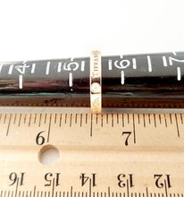 Load image into Gallery viewer, Authentic Tiffany T&CO Gold Diamond Ring 18K Triple Diamonds Rose Gold 3mm Band Ring Size 5.5