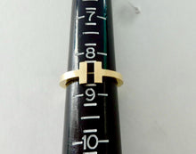 Load image into Gallery viewer, Authentic Tiffany T Square Gold Ring 18K Yellow Gold Tiffany & Co. Band Ring Size 8.5