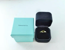Load image into Gallery viewer, Authentic Tiffany T Square Gold Ring 18K Yellow Gold Tiffany & Co. Band Ring Size 8.5
