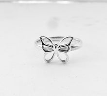 Load image into Gallery viewer, Authentic Tiffany & Co. Butterfly Ring Sterling Silver Band Ring Size 7.5