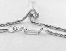 Load image into Gallery viewer, Authentic Tiffany & Co. 1837 Necklace Sterling Silver Bar Pendant Snake Chain Necklace