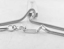 Laden Sie das Bild in den Galerie-Viewer, Authentic Tiffany & Co. 1837 Necklace Sterling Silver Bar Pendant Snake Chain Necklace