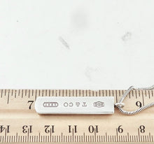 Laden Sie das Bild in den Galerie-Viewer, Authentic Tiffany & Co. 1837 Necklace Sterling Silver Bar Pendant Snake Chain Necklace