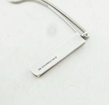 Laden Sie das Bild in den Galerie-Viewer, Authentic Tiffany & Co. 1837 Necklace Sterling Silver Bar Pendant Snake Chain Necklace