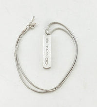 Laden Sie das Bild in den Galerie-Viewer, Authentic Tiffany & Co. 1837 Necklace Sterling Silver Bar Pendant Snake Chain Necklace