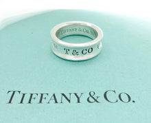 Load image into Gallery viewer, Authentic Tiffany & Co. 1837 Ring T Co 925 Concave Sterling Silver Medium Concave Band Ring Size 5.5