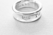 Load image into Gallery viewer, Authentic Tiffany & Co. 1837 Ring T Co 925 Concave Sterling Silver Medium Concave Band Ring Size 5.5