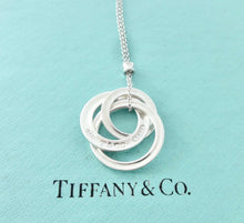 Load image into Gallery viewer, Authentic Tiffany & Co. 1837 Interlocking Circles Necklace Pendant Sterling Silver Necklace Size Small