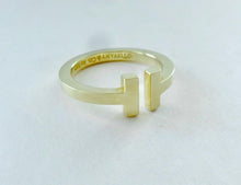 Load image into Gallery viewer, Authentic Tiffany T Square Gold Ring 18K Yellow Gold Tiffany & Co. Band Ring Size 8.5