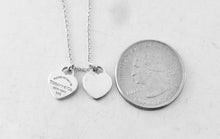 Carica l'immagine nel visualizzatore di Gallery, Authentic Tiffany & Co. Return to Tiffany Heart Necklace Sterling Silver Double Mini Hearts Pendant Necklace 16 Inches