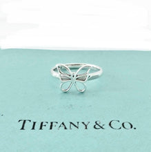 Load image into Gallery viewer, Authentic Tiffany & Co. Butterfly Ring Sterling Silver Band Ring Size 7.5