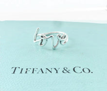 Load image into Gallery viewer, Authentic Tiffany & Co. Paloma Picasso Graffiti Love Ring Sterling Silver Band Ring Size 7.5
