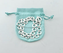 Carica l'immagine nel visualizzatore di Gallery, Authentic Tiffany & Co. Square Cushion Necklace Toggle Clasp Round Cutout Link Sterling Silver Necklace