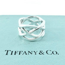 Load image into Gallery viewer, Authentic Tiffany & Co. Weave Ring Sterling Silver Braid Woven Celtic Knot Ring Size 6.25