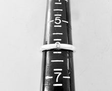 Load image into Gallery viewer, Authentic Tiffany & Co. Elsa Peretti Diamond Ring Sterling Silver Solitaire Round-Cut Diamond Stackable Band Ring Size 6